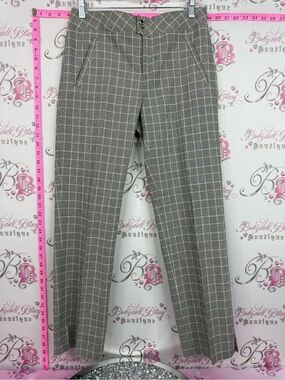 Bobby Jones Gray Plaid Trousers with Yellow Windowpane